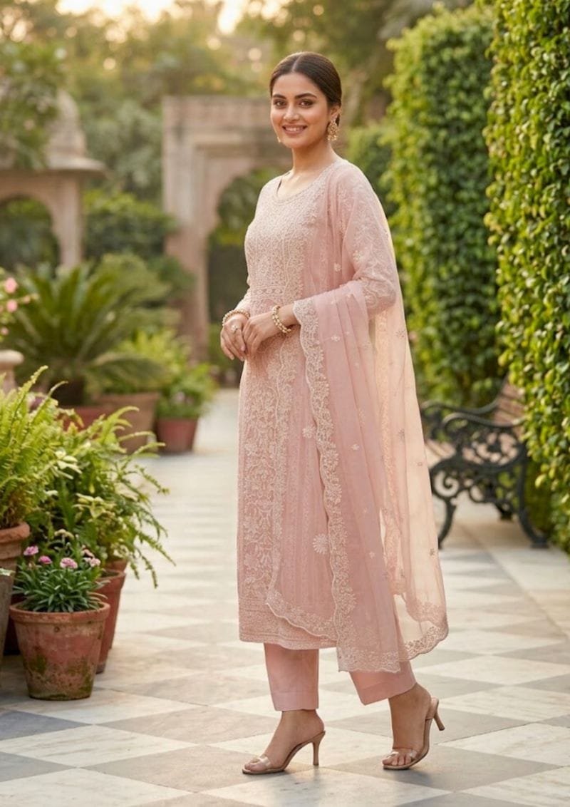 black printed cotton kurta set with tie and dye dupatta